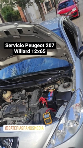 bateria a domicilio cambio Willard 12x65 Peugeot 207 en calle